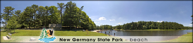 New Germany State Park beach